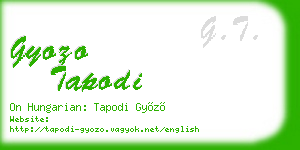 gyozo tapodi business card